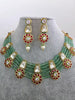 Mint Green Meenakari uncut kundan Cz Pearl Choker necklace,Kundan Gold necklace/Traditional/Ethnic Necklace/Indian Pakistani wedding Jewelry