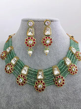 Mint Green Meenakari uncut kundan Cz Pearl Choker necklace,Kundan Gold necklace/Traditional/Ethnic Necklace/Indian Pakistani wedding Jewelry