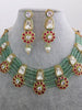 Mint Green Meenakari uncut kundan Cz Pearl Choker necklace,Kundan Gold necklace/Traditional/Ethnic Necklace/Indian Pakistani wedding Jewelry