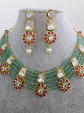 Mint Green Meenakari uncut kundan Cz Pearl Choker necklace,Kundan Gold necklace/Traditional/Ethnic Necklace/Indian Pakistani wedding Jewelry