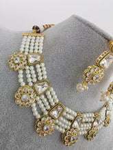 White Meenakari uncut kundan Cz Pearl Choker necklace,Kundan Gold necklace/Traditional/Ethnic Necklace/Indian Pakistani wedding Jewelry