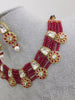 Ruby Red Meenakari uncut kundan Cz Pearl Choker necklace,Kundan Gold necklace/Traditional/Ethnic Necklace/Indian Pakistani wedding Jewelry