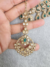 Green Shadow Stones Kundan Necklace Set/Stone Kundan Choker/Bollywood Jewelry/ Indian jewelry/Pakistani necklace/ punjabi/indian wedding