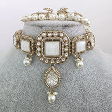 White pearl Kundan choker Necklace/Bollywood Jewelry/Indian bridal Kundan necklace/indian Pakistani Punjabi wedding jewelry