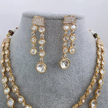 Trendy Premium Moissanite Kundan 2 line Necklace/Kundan Choker/Bollywood Jewelry/Indian wedding/Bridal Indian Wedding/Pakistani/Punjabi