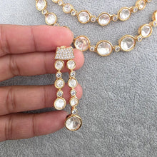 Trendy Premium Moissanite Kundan 2 line Necklace/Kundan Choker/Bollywood Jewelry/Indian wedding/Bridal Indian Wedding/Pakistani/Punjabi