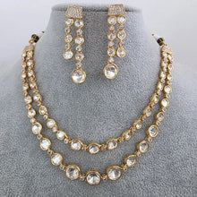 Trendy Premium Moissanite Kundan 2 line Necklace/Kundan Choker/Bollywood Jewelry/Indian wedding/Bridal Indian Wedding/Pakistani/Punjabi