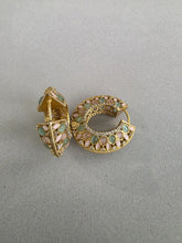 MintPink Moissanite Gold-plated polki Hoop Earrings/Bali/Traditional earrings/Trendy earrings/Statement earrings/Bridal /Pakistani/Punjabi