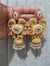 Pink Kashmiri Long Jhumka, Gold-plated Long Dangler Earrings/Brass Jhumkas/Ethnic Gungroo earrings/Trendy earrings/Statement earrings