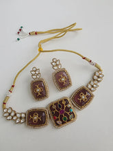 Magenta Kundan Inlay Work Heritage choker Set/ Sabyasachi Kundan Choker/Bollywood Indian jewelry/Pakistani necklace/punjabi/Indian wedding