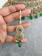 Green Antique Polki CZ Stones Choker Necklace, Polk Necklace, Indian jewelry, Pakistani necklace, punjabi necklace, bridal wedding