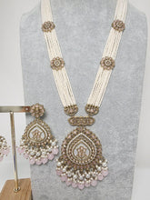 Pink Long Antique Polki Necklace/Indian Long Necklace/Pakistani Necklace\ Mala/Indian Jewelry/Punjabi Jewelry/Indian Wedding/Rani Haar