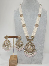 Pink Long Antique Polki Necklace/Indian Long Necklace/Pakistani Necklace\ Mala/Indian Jewelry/Punjabi Jewelry/Indian Wedding/Rani Haar