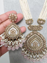 Pink Long Antique Polki Necklace/Indian Long Necklace/Pakistani Necklace\ Mala/Indian Jewelry/Punjabi Jewelry/Indian Wedding/Rani Haar