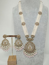 Pink Long Antique Polki Necklace/Indian Long Necklace/Pakistani Necklace\ Mala/Indian Jewelry/Punjabi Jewelry/Indian Wedding/Rani Haar