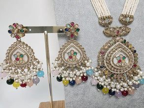 Multi Long Antique Polki Necklace/Indian Long Necklace/Pakistani Necklace\ Mala/Indian Jewelry/Punjabi Jewelry/Indian Wedding/Rani Haar
