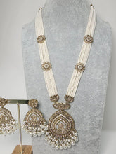 Pearl Long Antique Polki Necklace/Indian Long Necklace/Pakistani Necklace\ Mala/Indian Jewelry/Punjabi Jewelry/Indian Wedding/Rani Haar