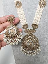 Pearl Long Antique Polki Necklace/Indian Long Necklace/Pakistani Necklace\ Mala/Indian Jewelry/Punjabi Jewelry/Indian Wedding/Rani Haar