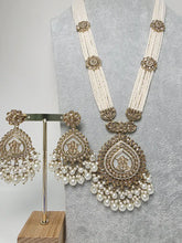 Pearl Long Antique Polki Necklace/Indian Long Necklace/Pakistani Necklace\ Mala/Indian Jewelry/Punjabi Jewelry/Indian Wedding/Rani Haar