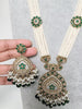 Green Long Antique Polki Necklace/Indian Long Necklace/Pakistani Necklace\ Mala/Indian Jewelry/Punjabi Jewelry/Indian Wedding/Rani Haar