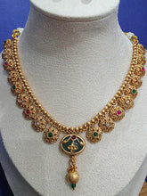 RubyGreen Heritage Delicate Gold Necklace/Gold Necklace/Indian Choker/South Indian Necklace/One Gram Gold /Heritage Jewelry/South Indian