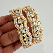 Moissanite Tyaani premium kundan gold plated openable bangle Pair/Statement bangles/Designer,Celebrity/Bridal /Indian Wedding/Pakistani