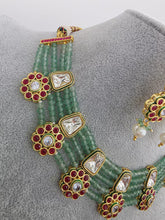 Mint Green Meenakari uncut kundan Cz Pearl Choker necklace,Kundan Gold necklace/Traditional/Ethnic Necklace/Indian Pakistani wedding Jewelry