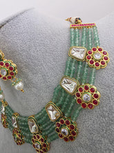 Mint Green Meenakari uncut kundan Cz Pearl Choker necklace,Kundan Gold necklace/Traditional/Ethnic Necklace/Indian Pakistani wedding Jewelry