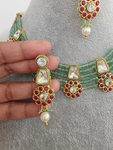 Mint Green Meenakari uncut kundan Cz Pearl Choker necklace,Kundan Gold necklace/Traditional/Ethnic Necklace/Indian Pakistani wedding Jewelry