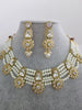 White Meenakari uncut kundan Cz Pearl Choker necklace,Kundan Gold necklace/Traditional/Ethnic Necklace/Indian Pakistani wedding Jewelry