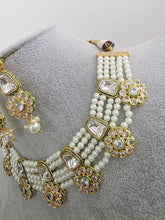 White Meenakari uncut kundan Cz Pearl Choker necklace,Kundan Gold necklace/Traditional/Ethnic Necklace/Indian Pakistani wedding Jewelry