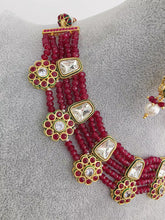 Ruby Red Meenakari uncut kundan Cz Pearl Choker necklace,Kundan Gold necklace/Traditional/Ethnic Necklace/Indian Pakistani wedding Jewelry