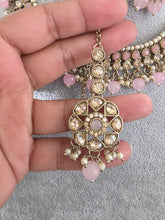 Pink Shadow Stone Kundan Necklace Set/ Bollywood Jewelry/ Indian jewelry/ Pakistani necklace/Punjabi/bridal necklace/Indian wedding