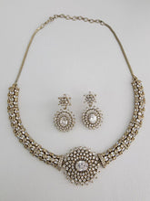 Victorian CZ American Diamond Hasli Necklace/CZ Pota Stones Necklace/Elegant/Unique Jewelry/Indian/Pakistani/Bollywood/Indian Wedding
