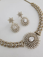 Victorian CZ American Diamond Hasli Necklace/CZ Pota Stones Necklace/Elegant/Unique Jewelry/Indian/Pakistani/Bollywood/Indian Wedding