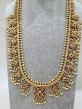 RubyGreen Antique Gold Lotus Long Necklace/Gold Necklace/South Indian Necklace/One Gram Gold /Temple Jewelry/South Indian jewelry