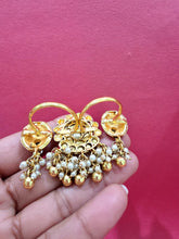 Antique Gold Double Finger Kundan heritage Ring/Adjustable Ring/Indian Ring/ Pakistani Jewelry/ Indian Jewelry/Indian Wedding