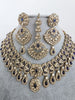 Blue Shadow Stones Kundan Necklace Set/Stone Kundan Choker/Bollywood Jewelry/ Indian jewelry/Pakistani necklace/ punjabi/indian wedding