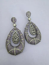 Purple CZ Nano Korean Diamond earrings/diamond earrings/Indian/Pakistani/Bollywood/CZ earrings/AD earrings/Statement earrings/Gift for her