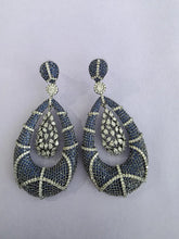 Blue CZ Nano Korean Diamond earrings/diamond earrings/Indian/Pakistani/Bollywood/CZ earrings/AD earrings/Statement earrings/Gift for her