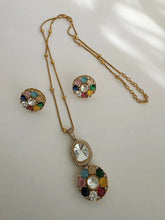 Multi Moissanite Uncut Polki Kundan chain Pendant Necklace/Gold Long necklace/Mala/Indian wedding, Pendant necklace, Bollywood Gift for her
