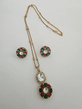 RubyGreen Moissanite Uncut Polki Kundan chain Pendant Necklace/Gold Long necklace/Mala/Indian wedding,Pendant necklaceBollywoodGift for her