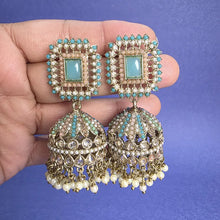 Antique Polki kundan Jhumka/stone Jhumka/Indian Jewelry/Pakistani Jewelry/Punjabi Jewelry/Statement earrings/Bridal earring/Indian wedding
