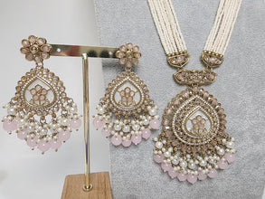 Pink Long Antique Polki Necklace/Indian Long Necklace/Pakistani Necklace\ Mala/Indian Jewelry/Punjabi Jewelry/Indian Wedding/Rani Haar