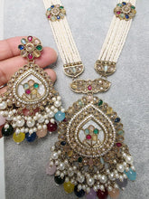 Multi Long Antique Polki Necklace/Indian Long Necklace/Pakistani Necklace\ Mala/Indian Jewelry/Punjabi Jewelry/Indian Wedding/Rani Haar