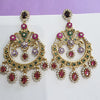 Sabyasachi-inspired CZ Syones earrings, Victorian earrings, designer earrings, Sabhya Earrings, statement long earrings, Wedding Jewelry
