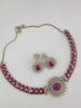 Ruby Victorian CZ American Diamond Hasli Necklace/CZ Pota Stones Necklace/Elegant/Unique Jewelry/Indian/Pakistani/Bollywood/Indian Wedding
