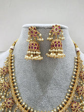 Ruby Antique Gold Lotus Necklace/Gold Necklace/Indian Choker/South Indian Necklace/One Gram Gold /Temple Jewelry/South Indian jewelry