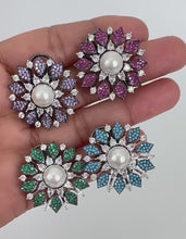 Victorian Finish AD stud earrings/Indian Jewelry/Pakistani Jewelry/Big studs/Bollywood Jewelry/CZ Studs/Sabyasachi Jewelry/gift for her