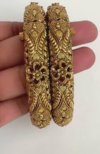 Gold Kada bangles 2pc, Indian Amrapali bangles, Antique bangles, Temple Jewelry, South indian bangles, Bridal Bangles, Indian Wedding